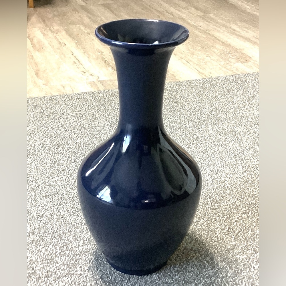 Madeline Blue Vase Elegant Ceramic Accent